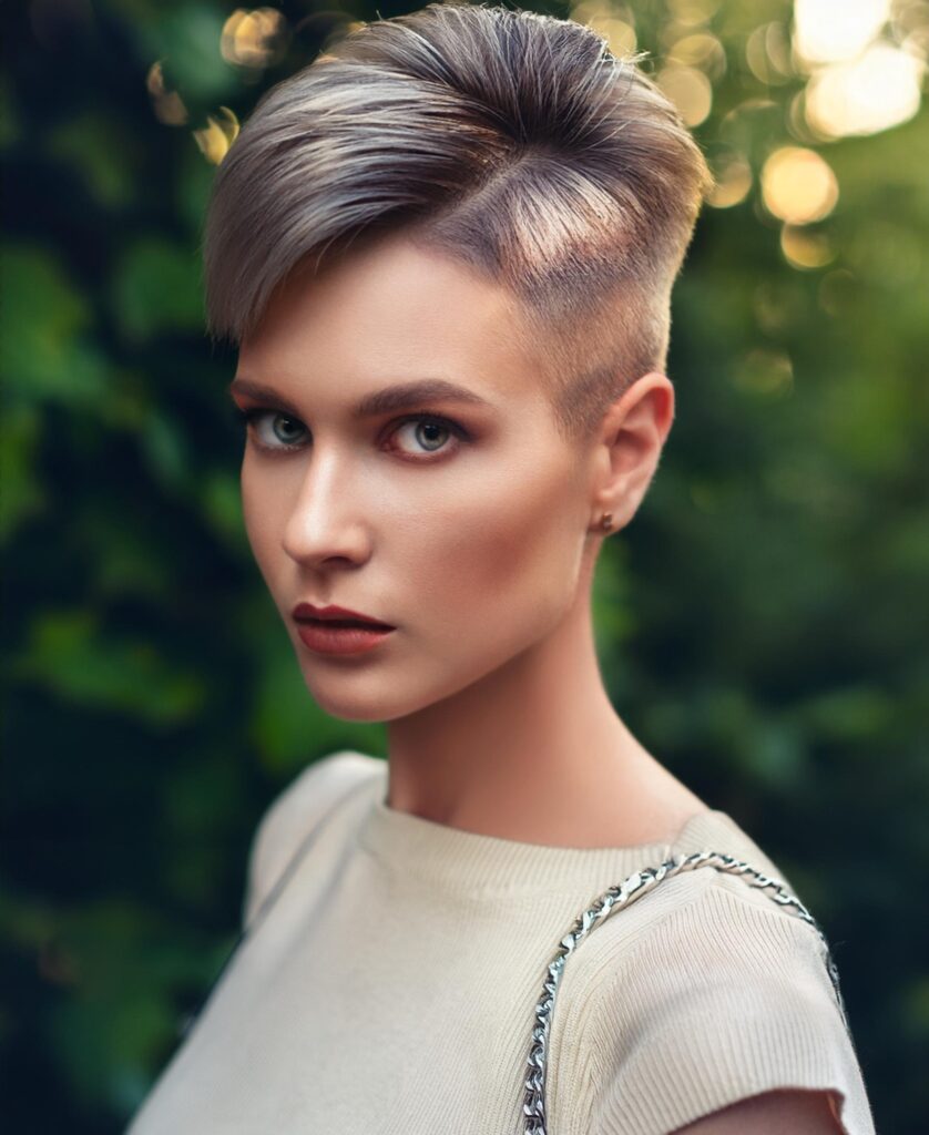 Short Hairstyles with Undercuts or Bold Elements: Trendy Choices for Senior Women